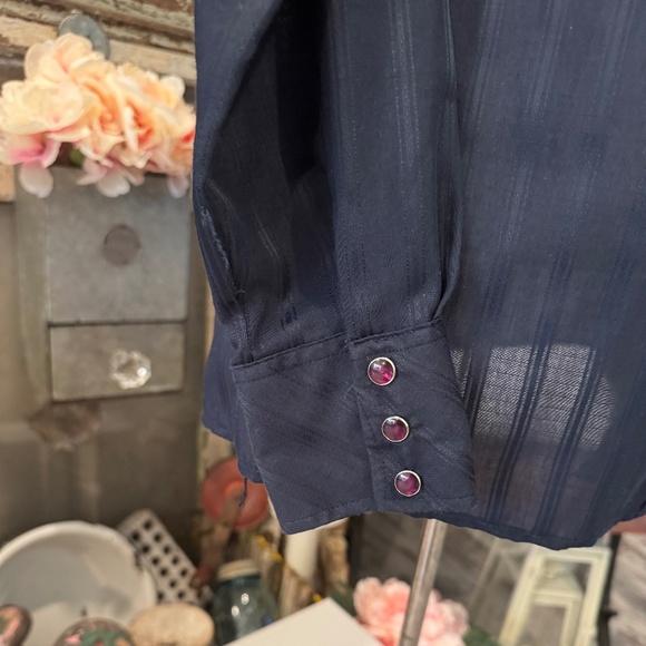 Vintage MILLER PEARL SNAP Shirt | PURPLE SNAPS | Festival | Western | Rockabilly - Picture 4 of 8